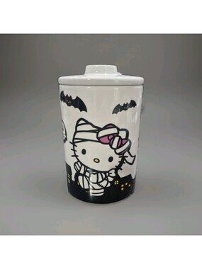 Hello Kitty Sanrio Halloween Ceramic Cookie Candy Jar Container Decor